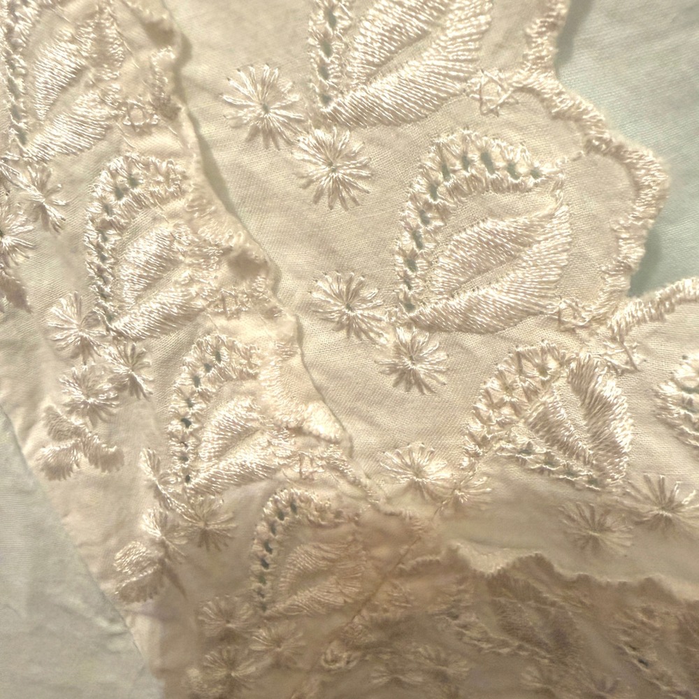 Whispers Light Blue Cotton Nightgown Long Sleeve Lace Trim Victorian Maxi Medium - Picture 7 of 7